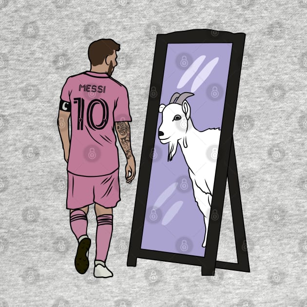 Leo Messi Mirror GOAT Miami by rattraptees